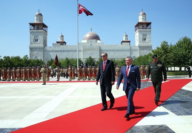 Cumhurbaşkanı Erdoğan Ürdün El Hüseyniye Sarayı’nda