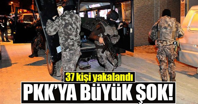 Muş'ta terör operasyonu: 37 gözaltı!