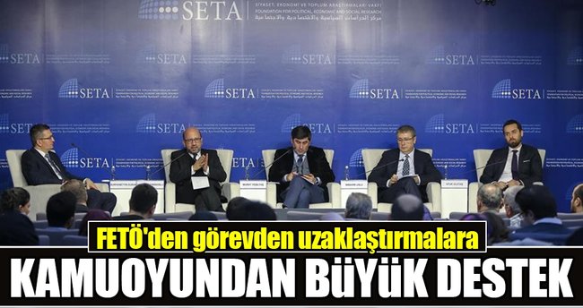 FETÖ'den görevden uzaklaştırmalara büyük destek!