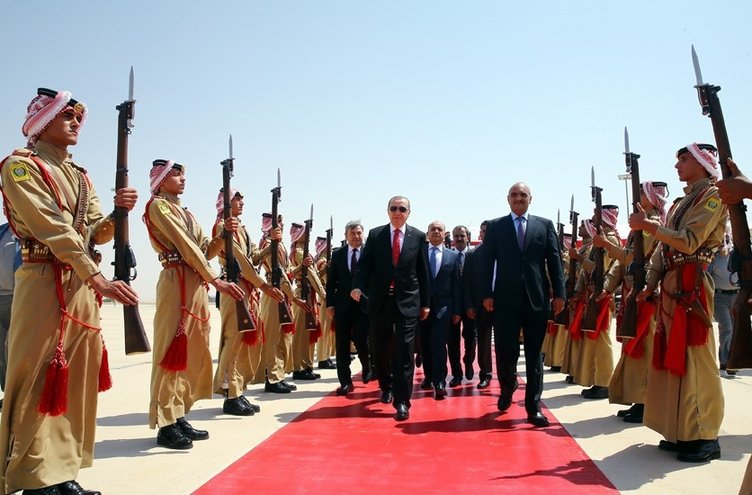 Cumhurbaşkanı Erdoğan Ürdün El Hüseyniye Sarayı’nda