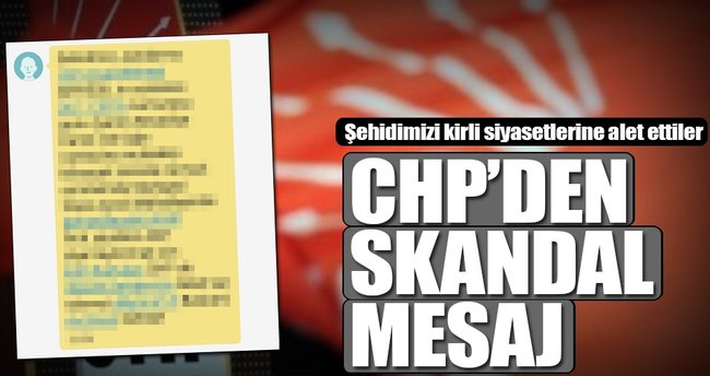 CHP'den skandal mesaj