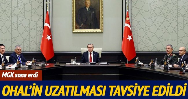 MGK'dan OHAL'i uzatma tavsiyesi çıktı