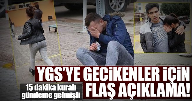 YGS'de Sınava gecikenler için flaş karar