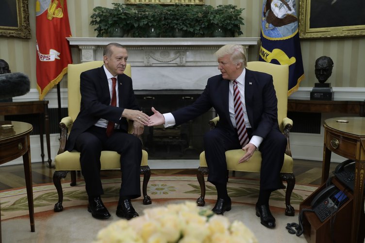 Erdoğan-Trump görüşmesinden ilk kareler