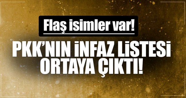 PKK'nın infaz listesi bulundu