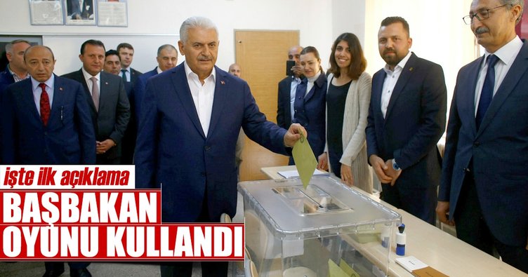 Başbakan Binali Yıldırım oyunu kullandı