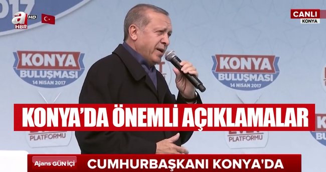 Cumhurbaşkanı Erdoğan Konya'da konuşuyor