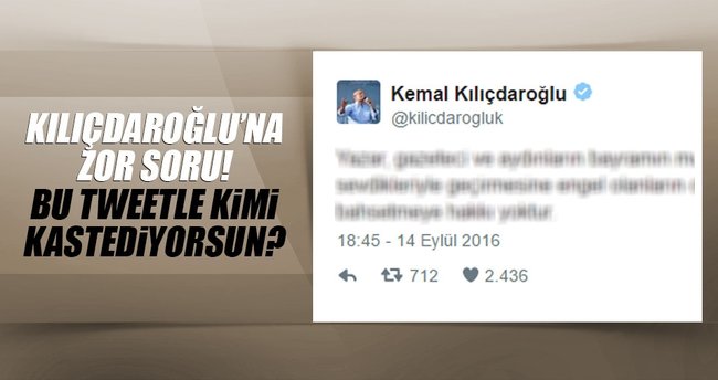 Kılıçdaroğlu'nun tweeti soru işaretlerine cevap olamadı!