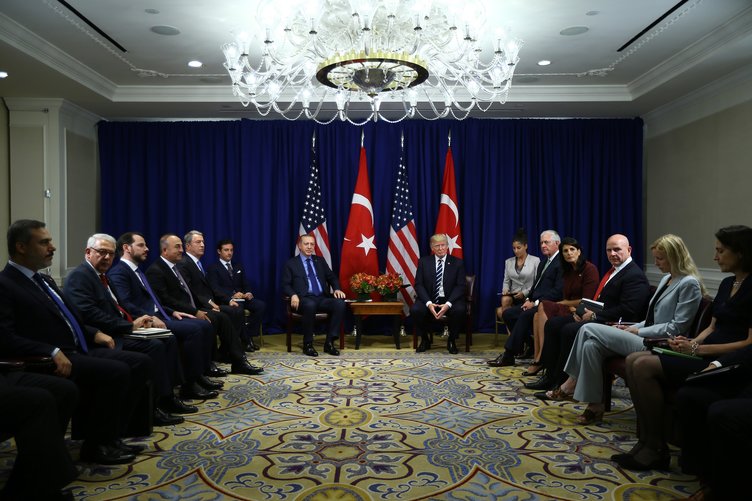 Cumhurbaşkanı Erdoğan New York'ta Trump ile görüştü