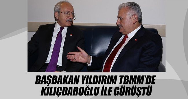 Başbakan Yıldırım TBMM'de Kılıçdaroğlu ile görüştü