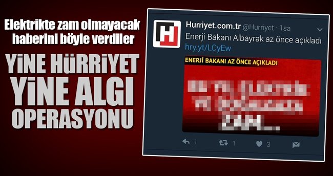 Yine Hürriyet yine algı operasyonu