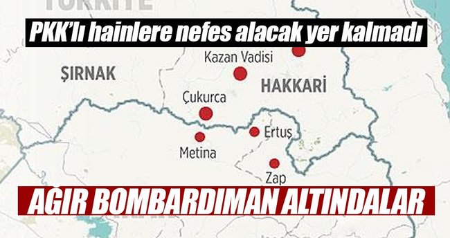 Güvenlik güçleri Çukurca'da teröristlere nefes aldırmıyor