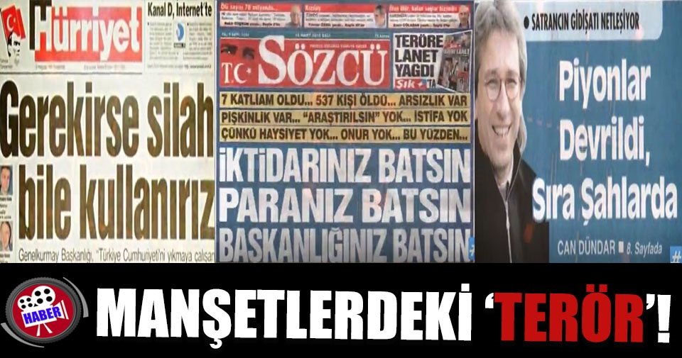 Manşetlerdeki terör