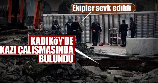 Kadıköy'de kazı çalışmasında top mermileri bulundu!