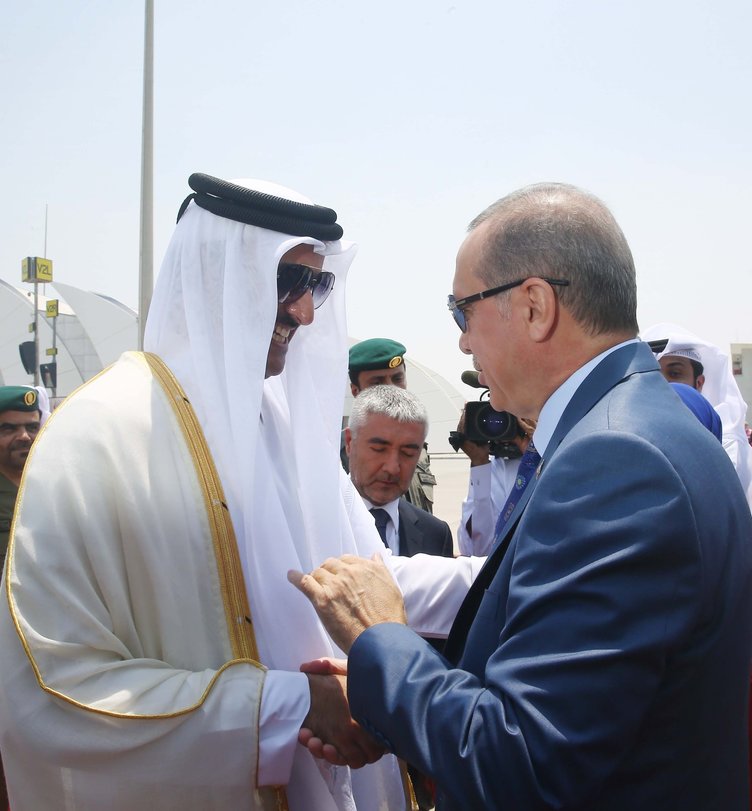 Cumhurbaşkanı Erdoğan Katar'da böyle karşılandı