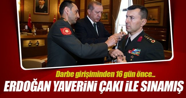 Cumhurbaşkanı Erdoğan, yaverini 'Çakı'yla sınadı
