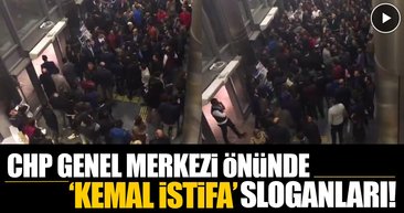 CHP Genel Merkezi önünde 'Kemal istifa' sloganları