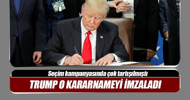 Trump duvar kararnamesine imza attı