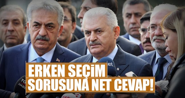 Başbakan Binali Yıldırım'dan erken seçim açıklaması