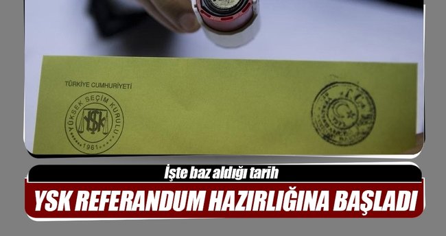 YSK referandum hazırlığına başladı