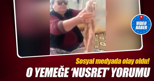Mumbar dolması yapan kadından Nusret takliti