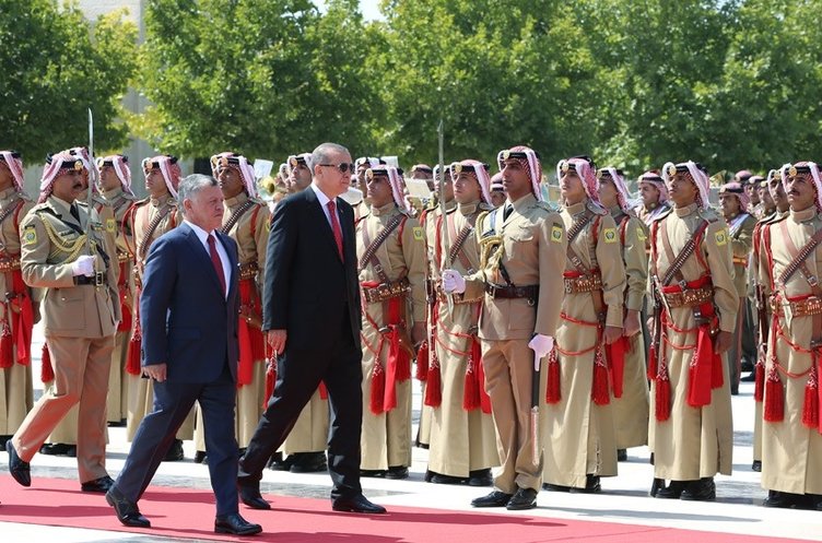 Cumhurbaşkanı Erdoğan Ürdün El Hüseyniye Sarayı’nda