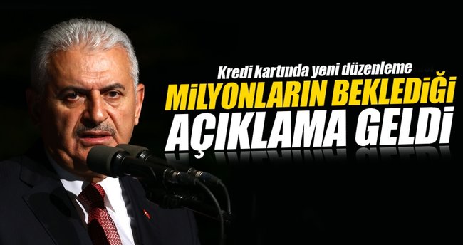 Başbakan Yıldırım'dan kredi kartı açıklaması