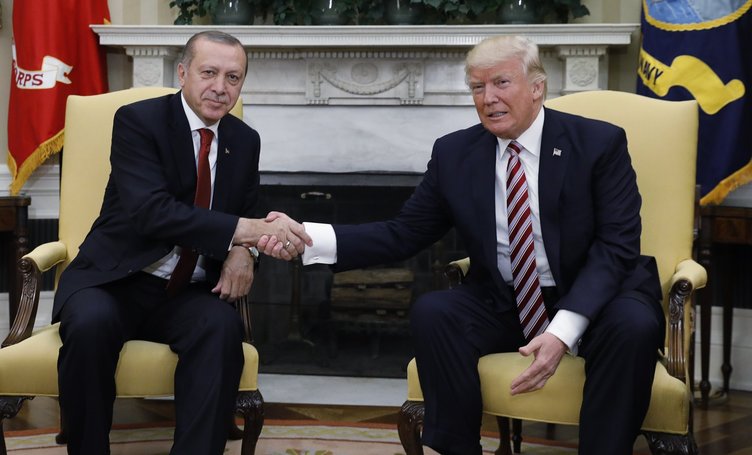 Erdoğan-Trump görüşmesinden ilk kareler