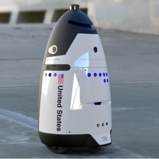 Güvenlik robotu işi kendini havuza atarak bıraktı!