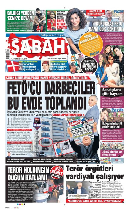 Türkiye 15 Temmuz ihanetini SABAH’tan okudu!