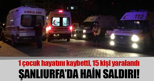 SON DAKİKA Şanlıurfa'da hain saldırı: 1 çocuk hayatını kaybetti!