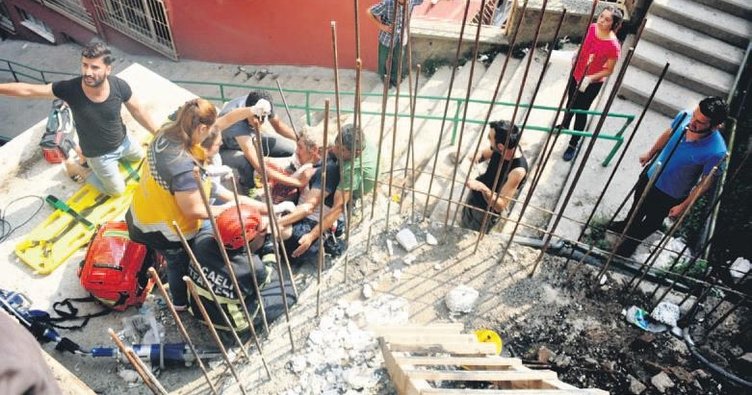 İnşaat demirleri ok gibi saplandı