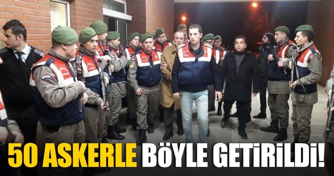 Alaattin Çakıcı 50 asker ile hastaneye getirildi