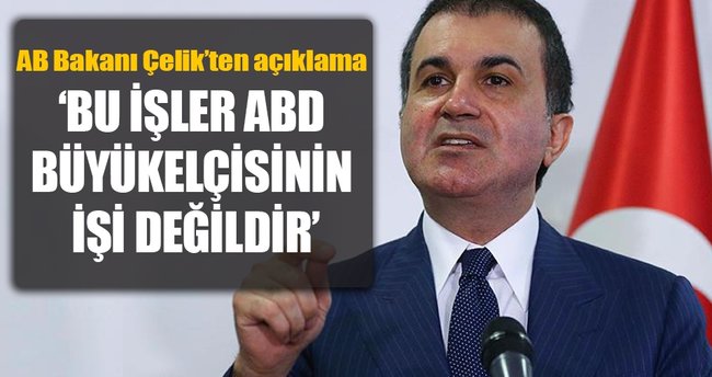 AB Bakanı Çelik: Bu işler ABD Büyükelçisinin işi değildir