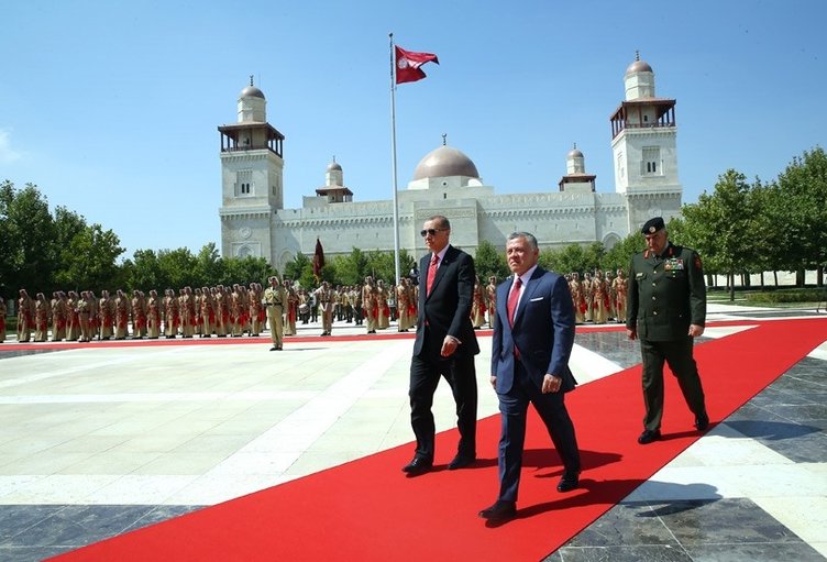 Cumhurbaşkanı Erdoğan Ürdün El Hüseyniye Sarayı’nda