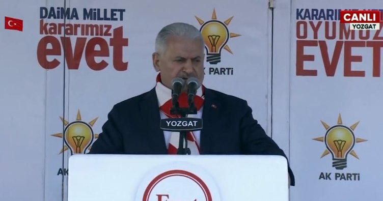 Başbakan Yıldırım Yozgat'ta konuşuyor