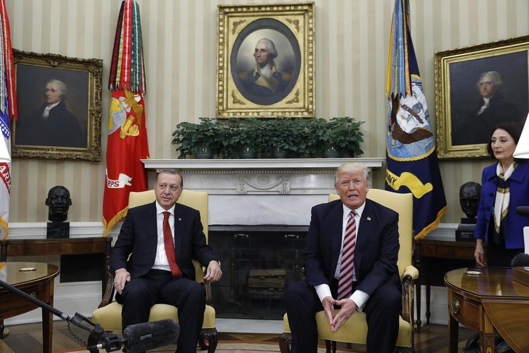 Erdoğan-Trump görüşmesinden ilk kareler