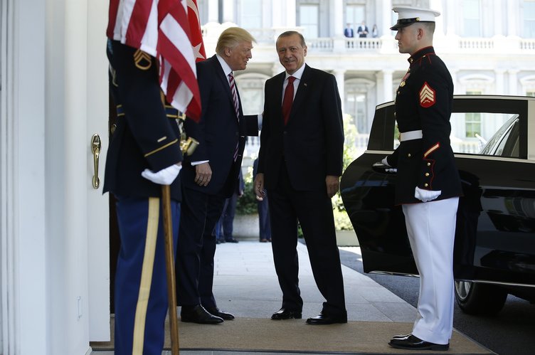 Erdoğan-Trump görüşmesinden ilk kareler