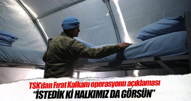TSK, Fırat Kalkanı'nda lojistik sıkıntılar olduğu haberlerini yalanladı