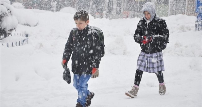Ordu'nun 5 ilçesinde okullara kar tatili