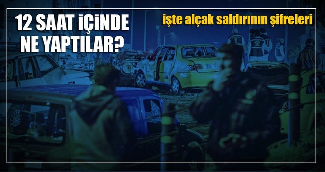Teröristlerin 12 saatlik alçak turunun şifreleri