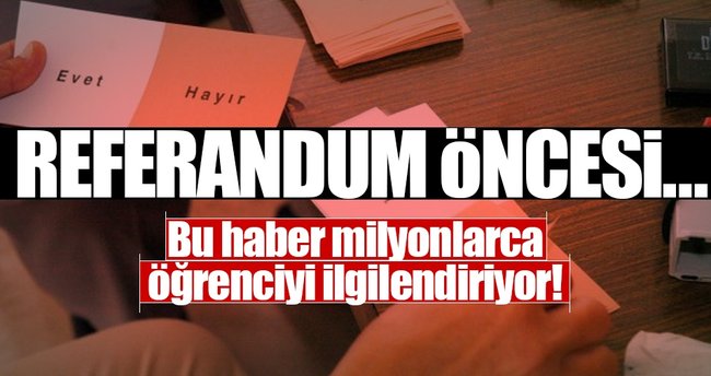 Farklı adreslerde ikamet eden üniversite öğrencileri referandumda nasıl oy kullanacak?