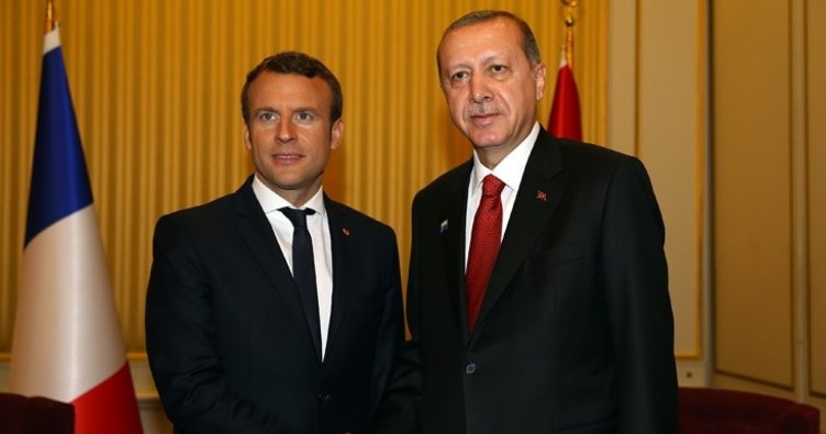 Cumhurbaşkanı Erdoğan, Macron'la görüştü