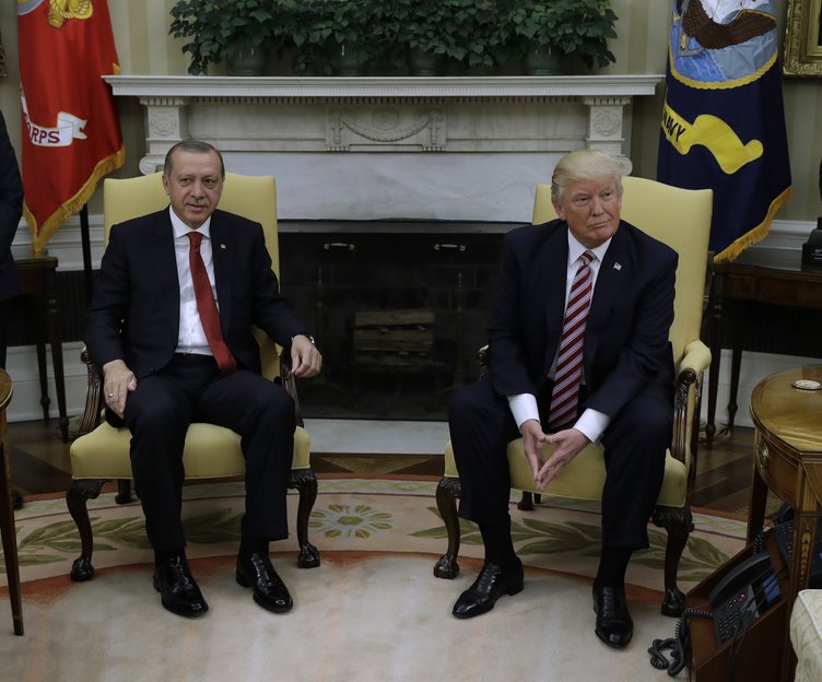 Erdoğan-Trump görüşmesinden ilk kareler