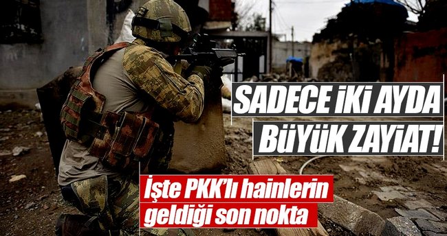 PKK'ya iki ayda ağır darbe