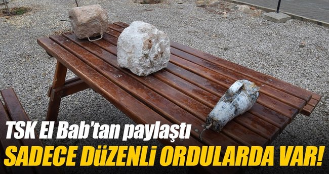 TSK El Bab'a yerleştirilen patlayıcıların fotoğraflarını paylaştı