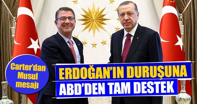 Erdoğan’ın Musul duruşuna ABD’den tam destek