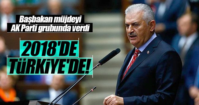 Başbakan müjdeyi AK Parti grubunda verdi