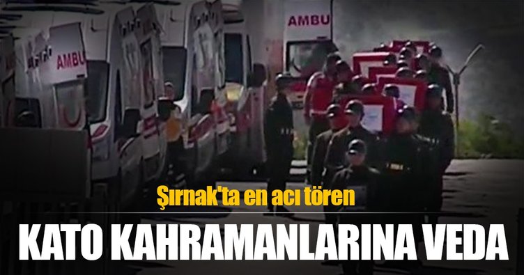 Şehitlerimiz için Şırnak'ta en acı tören