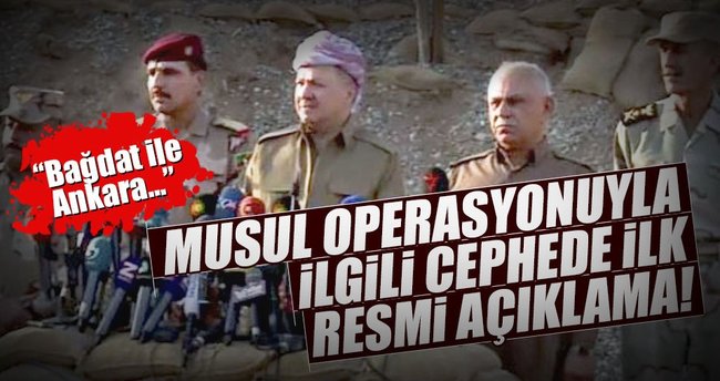Musul operasyonuyla ilgili ilk resmi açıklama